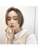  【Chill】大人かわいいマロンベージュカラーショートスタイル◎