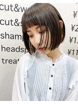モリオ フロム ロンドン サッポロファクトリー店(morio FROM LONDON)&nbsp;【morio】札幌ショート　大人かわいいおんまゆ黒髪ショートボブ