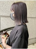 ラベンダーぱつっとボブ