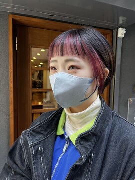 ウィーク 梅田(UiiC) ミニボブ◎インナーカラー【uiic stylist rira】