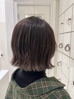 アブニールドール 大山台店&nbsp;【ブリーチなし】ぷつっとボブ×ピンクグレージュ