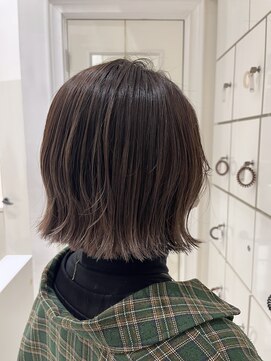 アブニールドール 大山台店 【ブリーチなし】ぷつっとボブ×ピンクグレージュ