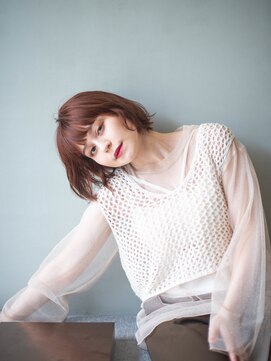 エルクバイコットン(elk by Cotton) 【elk by cotton平塚】ひし形ボブ/外ハネ/カッパーブラウン