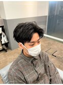 guest snap センターパート×ニュアンスパーマ