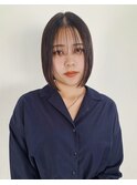 シースルーバング　ミニボブ　顎ラインボブ