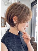 30代40代50代耳かけショート前髪なしハンサムショートカット小顔