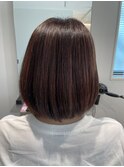 【脱白髪染め】透明感柔らかボブ