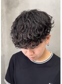 大分波巻きスパイラルパーマ刈り上げショートツーブロック