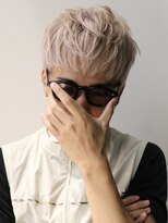 ヘアカロン 熊本本店(Hair CALON)&nbsp;メンズカットカラーダブルカラーメンズショートホワイトカラー