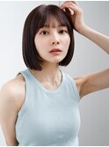 ◯薄めバング短めバングフェイスレイヤーカット切りっぱなし