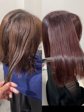 ボクノ 5号店 四天王寺前夕陽ヶ丘(bokuno) 髪質改善縮毛矯正 before after