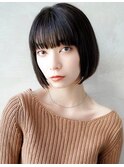 【GEEKS渋谷】小顔/顎ラインボブ/冬カラー/黒髪ボブ/30代40代/艶