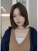 くびれヘア/顔周り/韓国/レイヤーカット/ミディアム/前髪/銀座