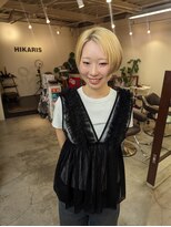ヒカリス 東三国(HIKARIS) 笑顔あふれるハンサムショート/ハイトーン/デザインカラー