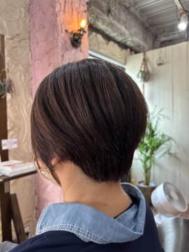 ロッソバイアルター 鎌取(ROSSO by aL-ter) ミニウルフ/デジタルパーマ/チェリーブラウン[鎌取/石橋］