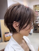 ラフ 立川(Laff)&nbsp;ショートヘアショートボブ白髪ぼかしハイライトカラーボブ