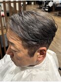 メンズハイライト　白髪メッシュ　大和八木