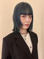 ビュートリアム265(BEAUTRIUM 265)&nbsp;★イメチェンボブ/切りっぱなしハッシュボブ/スカイブルー/前髪