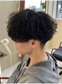 シャドウパーマ×メンズマッシュ
