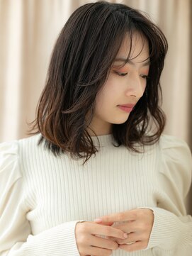 カバーヘア ブリス 戸田公園西口店(COVER HAIR bliss) エンドカラー毛先パーマエアリーミディアムX戸田公園20代30代