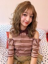 アクシス 栄店(`AXIS)&nbsp;馬渕ミルクティーブロンド/ダークブルー/デジタルパーマ/栄