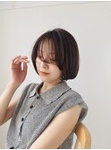 【麻布十番美容室】ボブショート前髪無しショートシースルー前髪