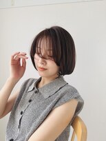 エクリ シセイドウ 麻布十番店(equri×SHISEIDO)&nbsp;【麻布十番美容室】ボブショート前髪無しショートシースルー前髪