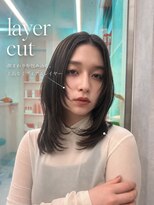 アプリ 大宮西口(appri) 韓国風センターパート×顔まわりミディアムレイヤー/大宮
