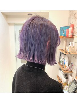 レンク(LENC) Coast.バイオレットカラー×ダブルカラー×デザインブリーチ