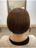 【さらさらツヤツヤ！】艶めきボブ☆白髪対策オーガニックカラー