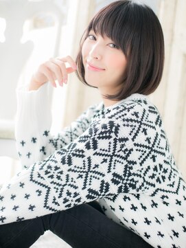 モッズ ヘア 福岡姪浜店(mod's hair) *mod's姪浜*…クラシカルな黒髪小顔前下がりスリークボブd