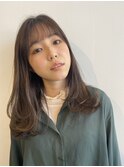 伸ばしかけミディ×オリーブベージュ