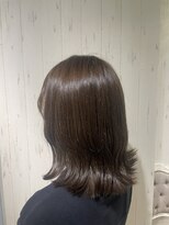 ラ ブランシュ 大宮(La Blanche)&nbsp;マロンベージュかきあげAラインボブ韓国小顔ショートグレージュ