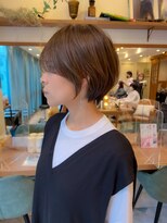 ロンド パルティール 大宮(Lond partir)&nbsp;石田勇士郎グレュージュカラーボブウルフ黒髪ココアベージュ