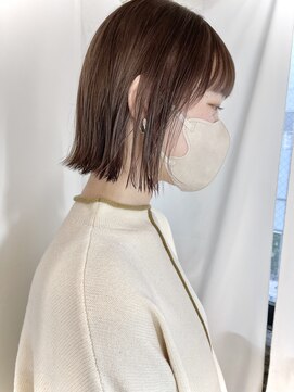 プラグ バイ ネオリーブ(plug by neolive) ぱつっとボブショコラアッシュ×髪質改善 [髪質改善/縮毛矯正]MO