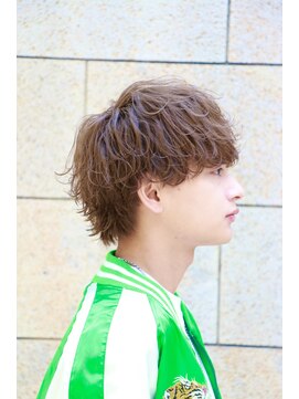 オーシャントーキョー 大阪(OCEAN TOKYO) マッシュ メンズヘア メンズ 波巻きパーマ パーマ カラー
