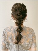 ヘアセット/ヘアアレンジ/明るめグレージュ/浴衣アレンジ