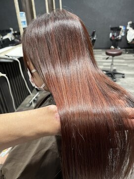 アローズ 荒尾店(arose) 艶髪ピンクカラー+ジュエルトリートメント！髪質改善