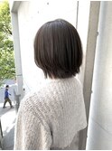 韓国顔まわりレイヤーカットグレージュオリーブベージュブラウン