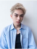 メンズカットハイトーンカラーツーブロック束感モテ髪