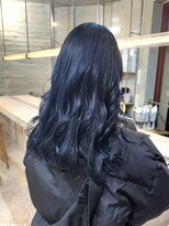 ヲタク(wotaku.)&nbsp;ブルーブラックブリーチなしネイビー透明感カラーくすみカラー