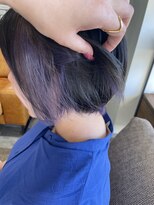 ノート ヘアーサロン(NOTE HAIR SALON)&nbsp;ラベンダーカラーフェイスフフレーミング＋インナーカラー