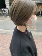 カーム(calm) ショートカット×ひし形ショートボブ×前髪あり20代30代40代