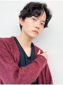 30代大人男性マッシュ×センターパートニュアンスパーマ