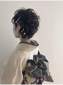 着物に合うショートアレンジ