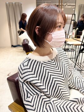 ラミエ バイ メルト 吉祥寺(lamie by melt) *滝田*ワインレッドブラウン小顔ショートボブ顔まわり吉祥寺