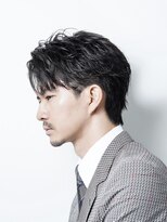 アルファ 新宿(alpha)&nbsp;フェザーパーマ/ブルーブラック/刈り上げセンターパート[新宿]