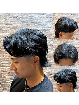 アールドボーテ 理容室(R de Beaute) 七三分け フェザーパーマ