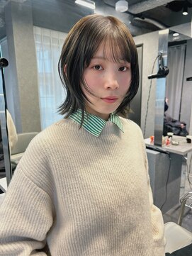 リラス 博多(rilas) 外はねボブ レイヤー ブリーチなしカラー 髪質改善