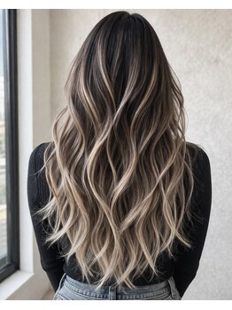 アーリアエスウーノ(A:ria es uno)の写真/憧れ透明感カラーを最旬デザインで!ケアブリーチ・ケアカラーで叶える究極の髪質改善♪